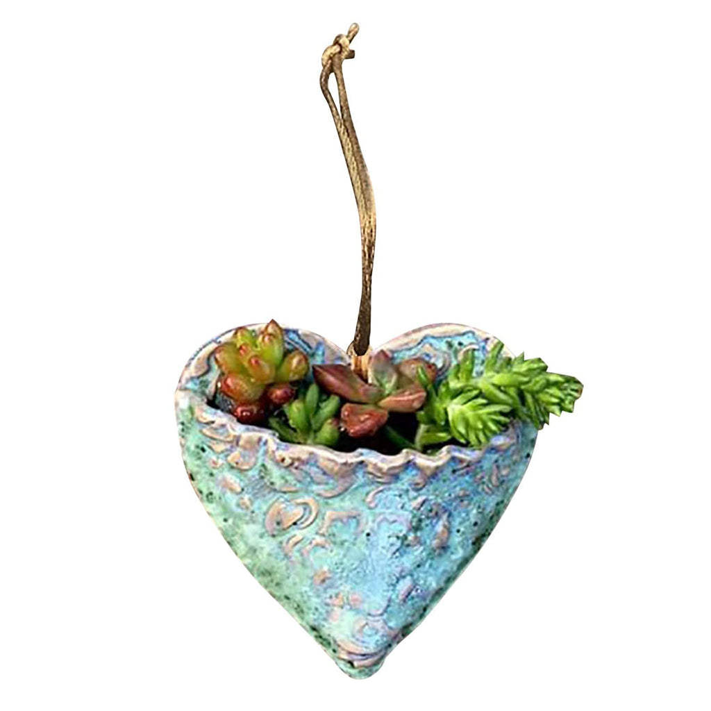 Planting Succulent Heart Pocket Planter