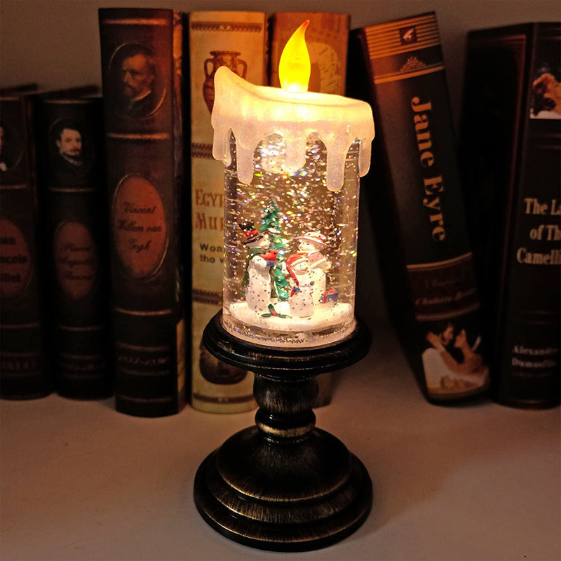 Christmas Flameless Snow Globe Candle