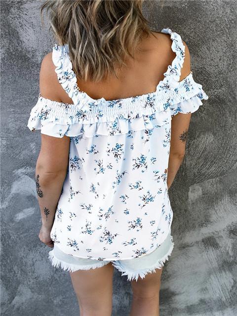 Sweet Sling Strapless Floral Print Top