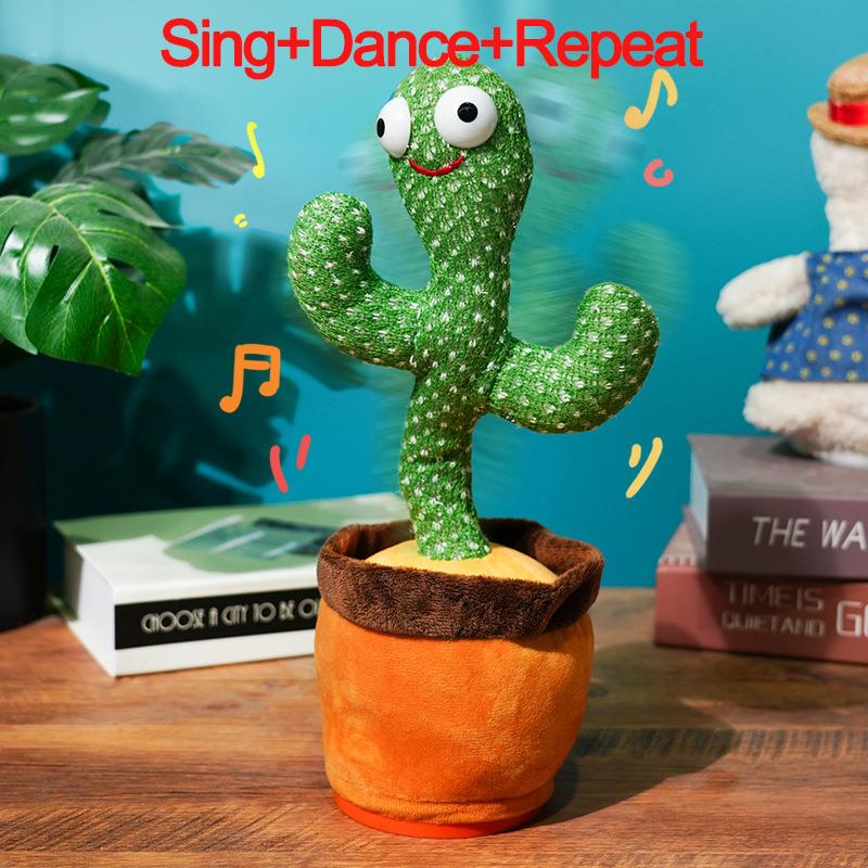 Talking Dancing Cactus USB Charging Shake Plush Toy