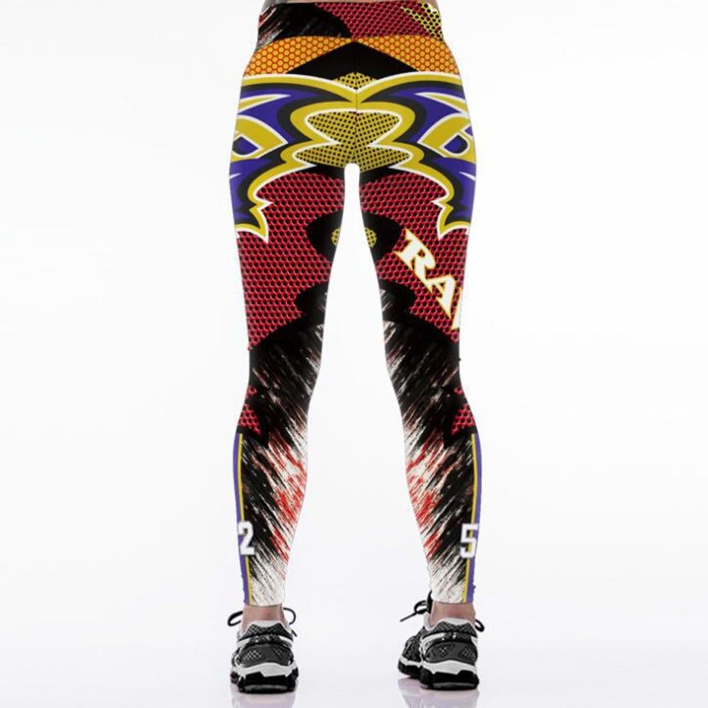 Baltimore Ravens 3D Print YOGA Gym Sports Leggings High Waist Fitness Pant Workout Trousers
