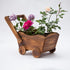 Flower pot Carbonized Imitate Rot Log Potted plants Succulent Flower Pot Rectangle Cartoon Cart Flower pot