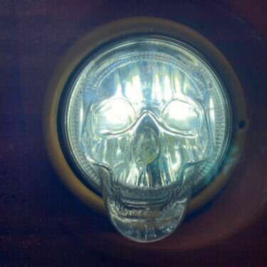 Skull Head Lampshade Round Headlights