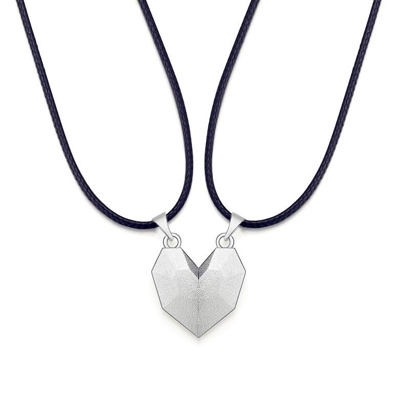 Wishing stone Couple Heart Necklace