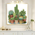Simple Cross Stitch Cotton Cloth Print Plant Cactus Home Decorations
