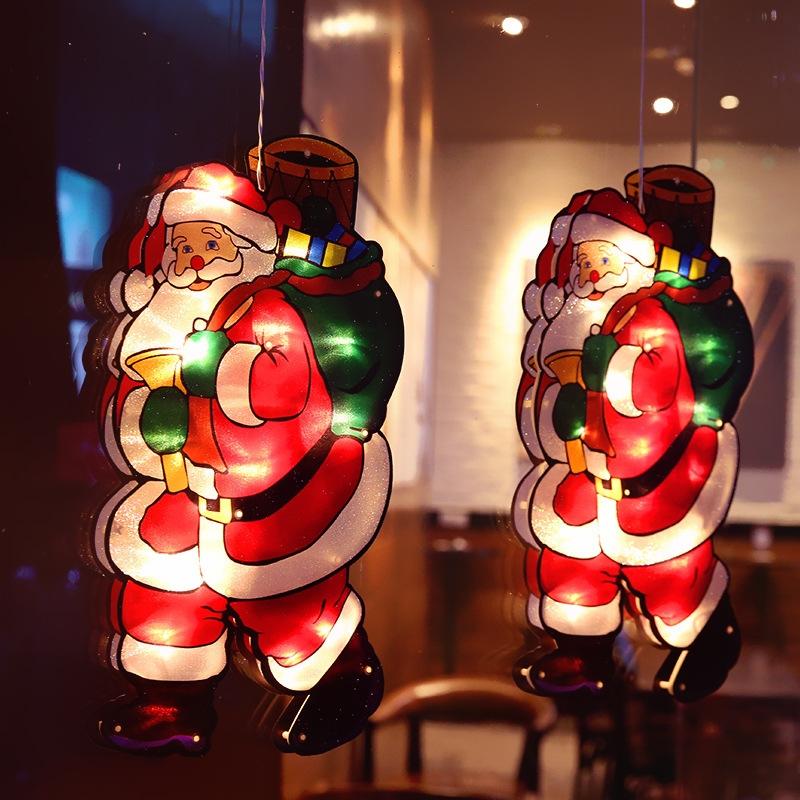 Santa Led Window Hanging Lights Decoration