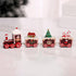 Christmas decorations Wooden Four section train