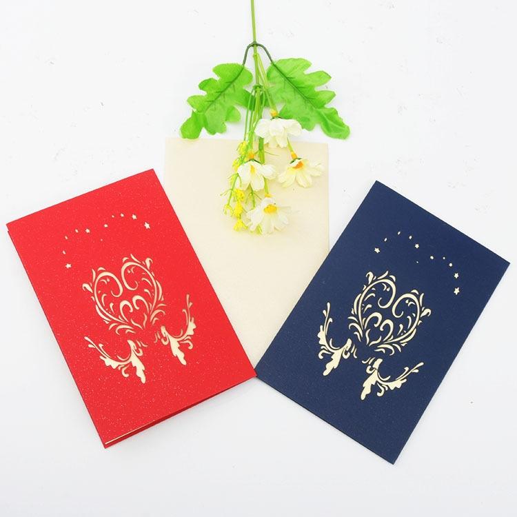 Romantic Wedding greeting card Love tree Solid Creative Valentine's Day Tanabata Blessing Card