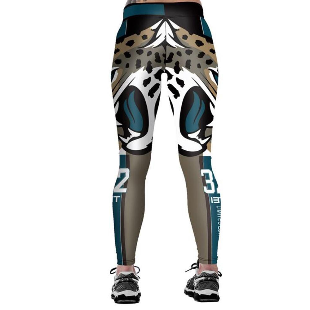 Jacksonville Jaguar 3D Print YOGA Gym Sports Leggings High Waist Fitness Pant Workout Trousers