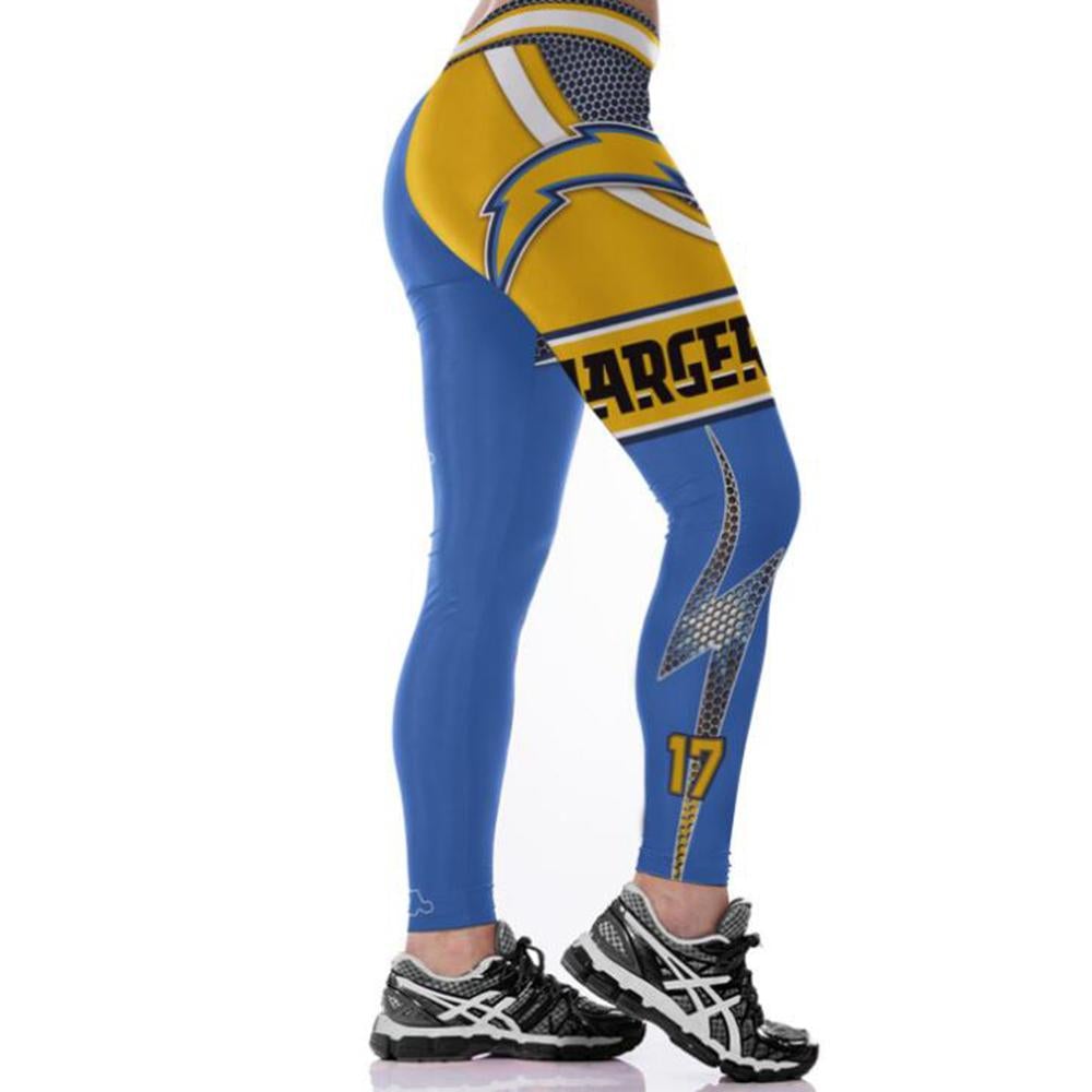 Los Angeles Chargers 3D Print YOGA Gym Sports Leggings High Waist Fitness Pant Workout Trousers