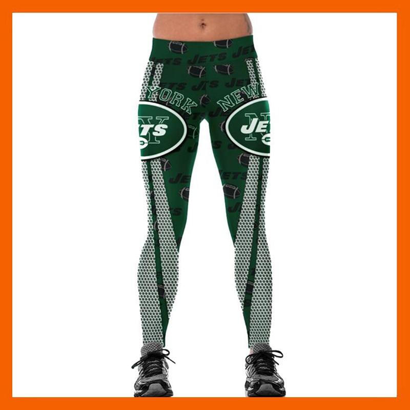 New York Jets 3D Print YOGA Gym Sports Leggings High Waist Fitness Pant Workout Trousers