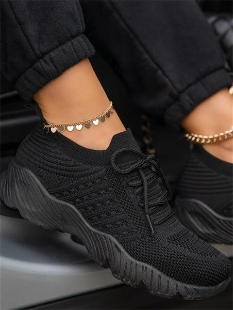 Women Breathable Mesh Lace Orthopedic Bunion Sneakers